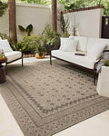 Loloi Chris Loves Julia Providence Collection PRC-06 Charcoal/Dove 6'-3" x 9'-2", .12" Pile Height, Indoor/Outdoor Area Rug