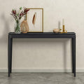 NTC Mingle 47-Inch Console Table, Modern Solid Wood Entryway Table with Hidden Drawer, Waterproof & Heat Resistant, Narrow Table for Hallway, Living Room & Foyer, Burnt Black