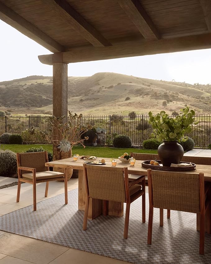 Loloi Amber Lewis Topanga Collection TOP-02 Natural/Silver 9'-2" x 12'-0" Indoor/Outdoor Area Rug
