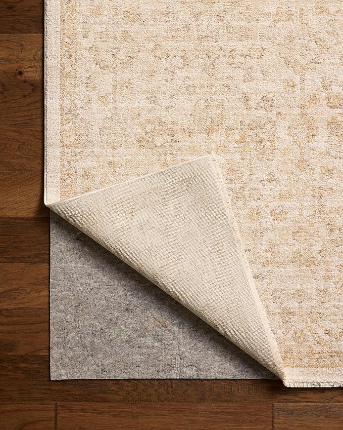 Loloi Chris Loves Julia Palma Collection PLM-01 Ivory/Sand 2'-3" x 3'-10" Fringe Accent Rug Vintage Style Boho Living Room Bedroom Carpet