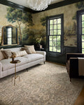 Loloi Chris Loves Julia Palma Collection PLM-03 Lagoon/Natural 6'-3" x 9'-6" Area Rug Vintage Style Boho Living Room Bedroom Carpet