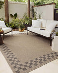 Loloi Chris Loves Julia Providence Collection PRC-01 Natural/Charcoal 6'-3" x 9'-2", .12" Pile Height, Indoor/Outdoor Area Rug