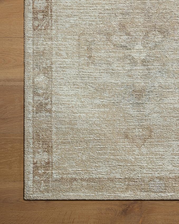 Loloi Amber Lewis Cambria Collection CBR-02 Mist/Natural 3'-6" x 5'-6" Accent Rug Jute, Neutral, Vintage Style, Antique Tone, Living, Bedroom, Dining, Carpet