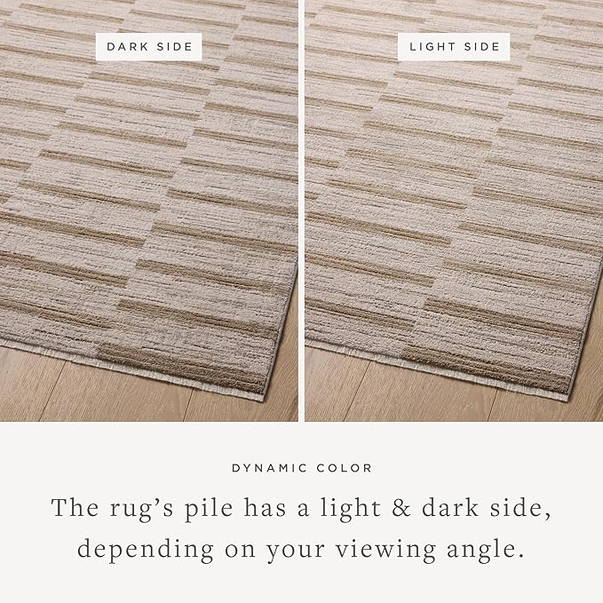 Loloi Amber Lewis Cali Collection CIL-04 Ivory/Tobacco 11'-6" x 15'-7", .25" Pile Height, Area Rug