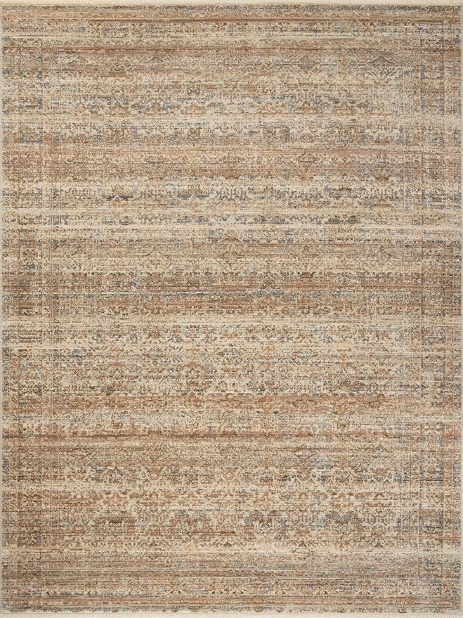 Loloi Amber Lewis Molly Collection MOL-01 Natural/Denim 3'-0" x 5'-0" Low Pile Accent Rug
