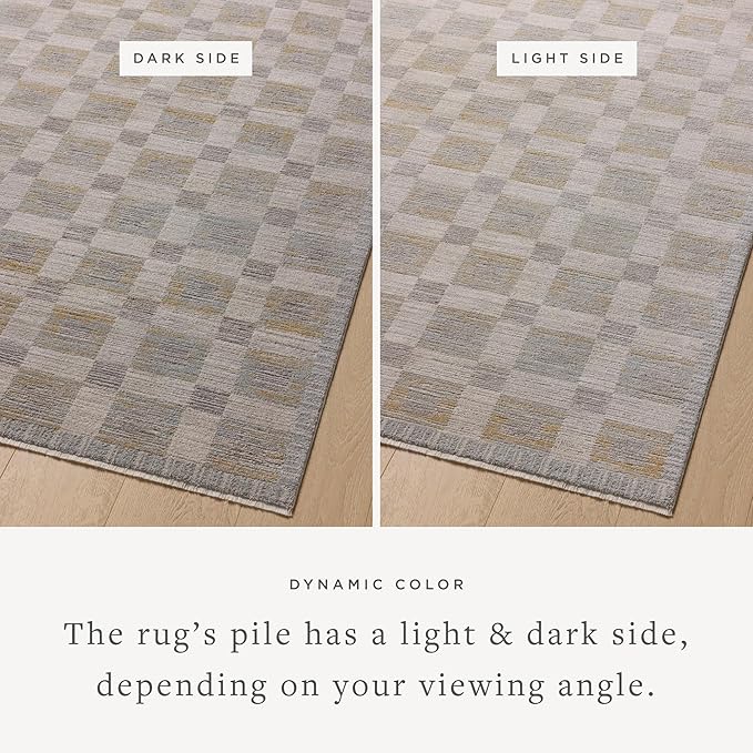 Loloi Amber Lewis Cali Collection CIL-07 Mist/Wheat 3'-6" x 5'-6", .25" Pile Height, Accent Rug