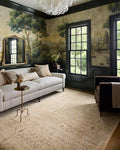 Loloi Chris Loves Julia Palma Collection PLM-10 Wheat/Bark 7'-10" x 10' Fringe Area Rug Vintage Style Boho Living Room Bedroom Carpet