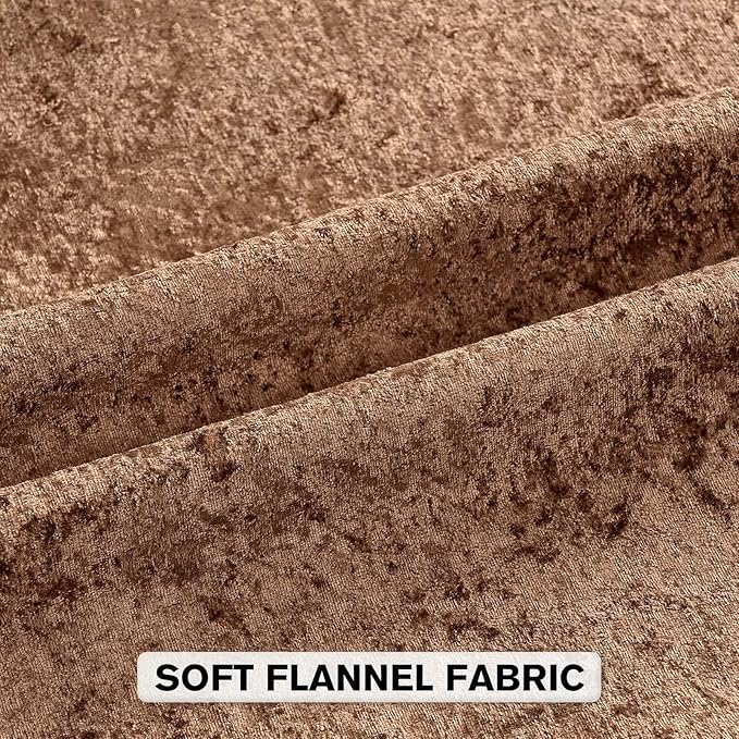 FUTEI Dark Brown Flannel Throw Pillow Covers 26x26 Inch Set of 2,Soft Dimensional Textured Euro Pillow Shams,Modern Home Decor for Couch Living Room