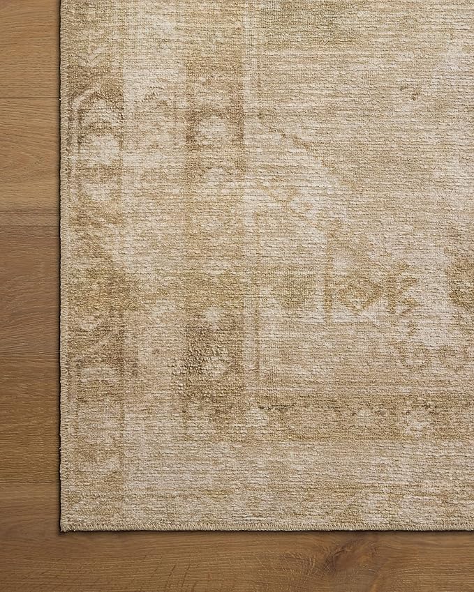 Loloi Amber Lewis Cambria Collection CBR-04 Natural/Jade 7'-6" x 9'-6" Area Rug Jute, Neutral, Vintage Style, Antique Tone, Living, Bedroom, Dining, Carpet