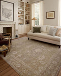 Loloi Chris Loves Julia Louisa Collection LOI-04 Taupe/Gold 9'-6" x 13'-1", .38" Pile Height, Area Rug