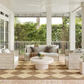 nuLOOM 6' 7" x 9' Outdoor Performance Area Rug, Stain Resistant, Weather Resistant, High Traffic, Patio, Balcony, Outside, Sabina Brown