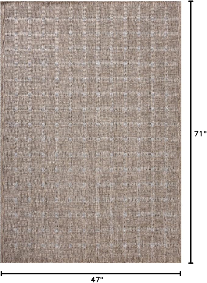 Loloi Amber Lewis Topanga Collection TOP-01 Natural/Bone 3'-11" x 5'-11" Indoor/Outdoor Accent Rug