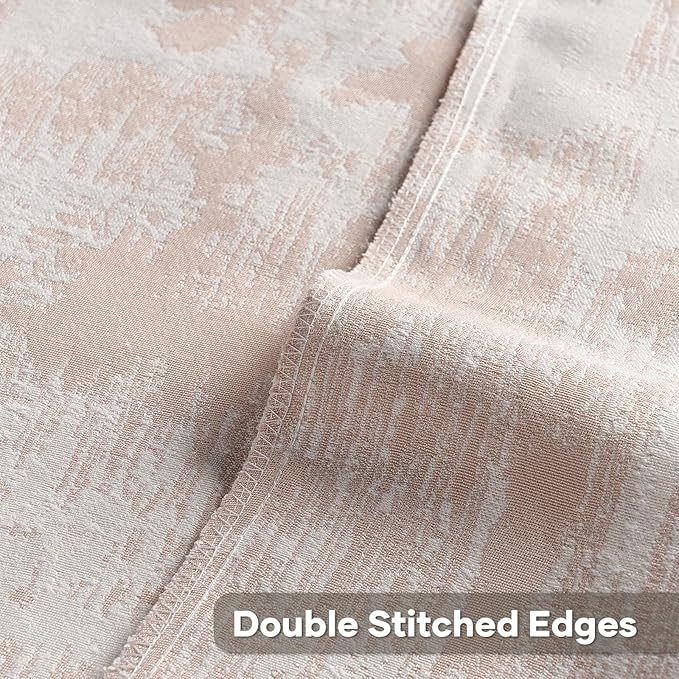 FUTEI Pink White Decorative Throw Pillow Covers 20x20 Inch Set of 2,Soft Faux Cashmere Jacquard - Textured & Cozy Cushion Case,Modern Home Decor for Couch Bed Living Room