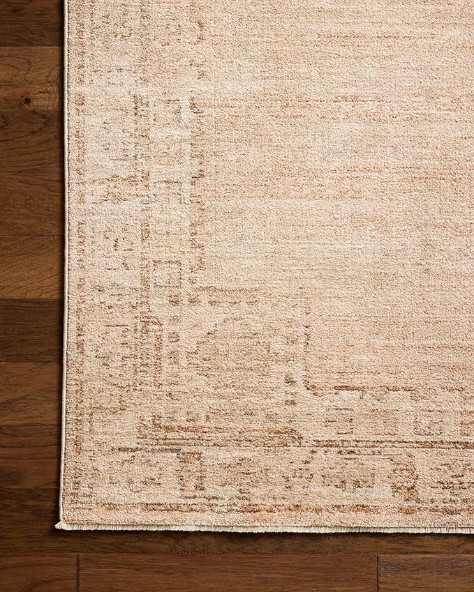 Loloi Chris Loves Julia Palma Collection PLM-02 Spice/Natural 9'-6" x 13'-1" Area Rug Vintage Style Boho Living Room Bedroom Carpet