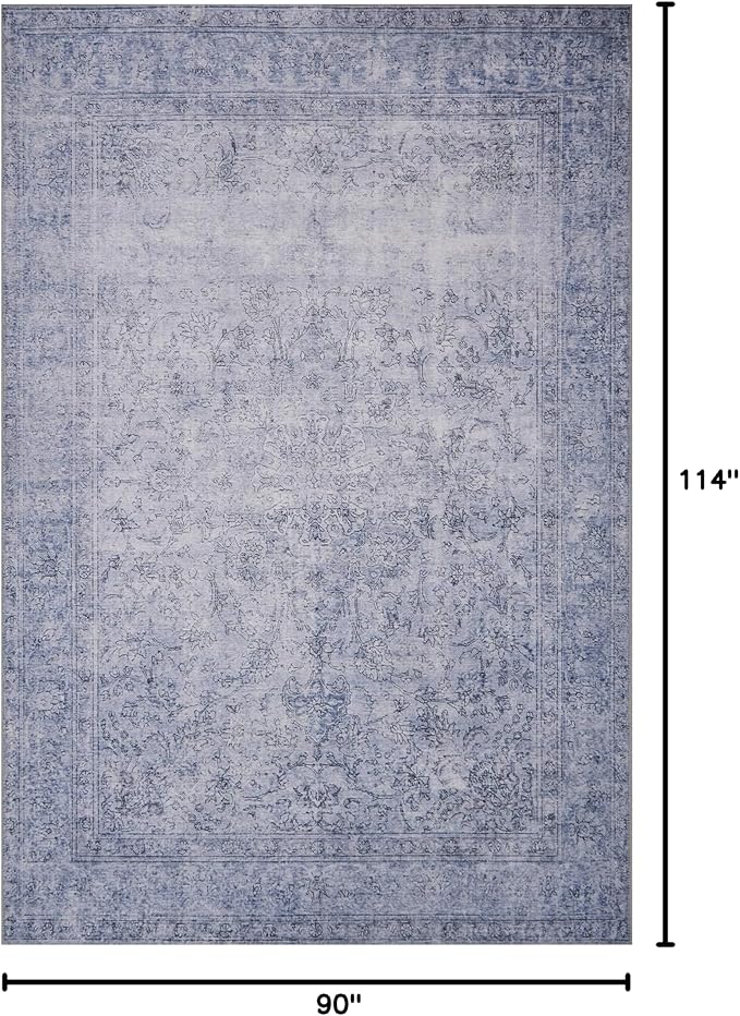 Loloi Loren Collection LQ-09 Slate 7'-6" x 9'-6" Area Rug