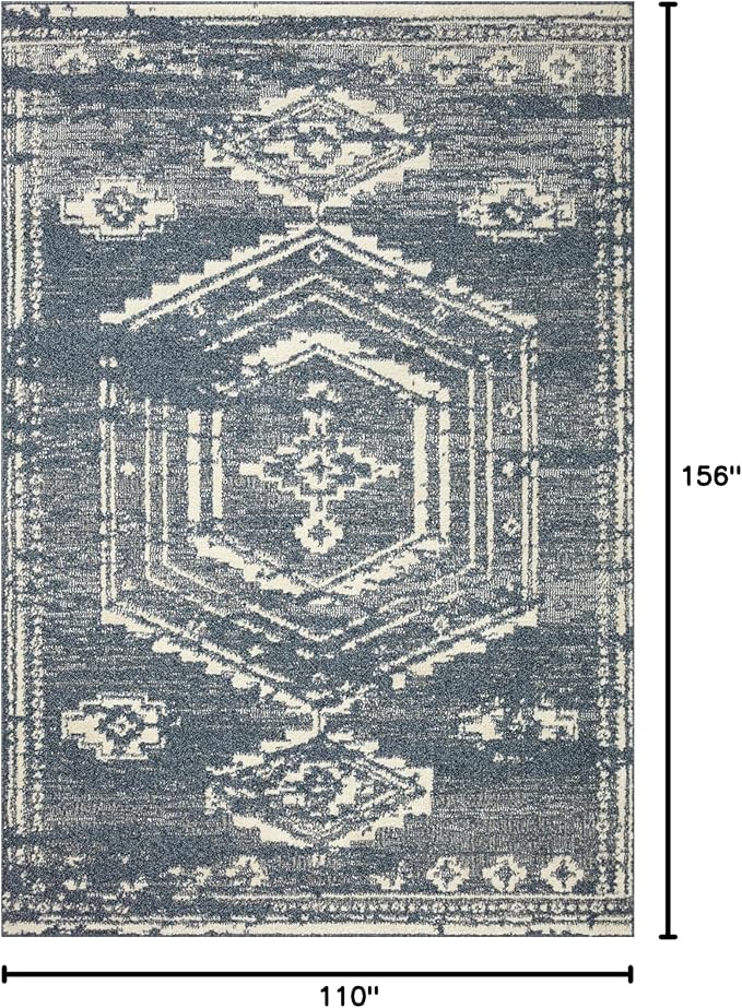 Loloi Magnolia Home by Joanna Gaines Gigi Collection GIG-03 Denim/Ivory 9'-2" x 13' Area Rug