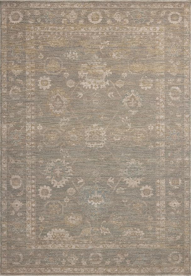 Loloi Chris Loves Julia Louisa Collection LOI-04 Lagoon/Ivory 2'-7" x 14', .38" Pile Height, Runner Rug