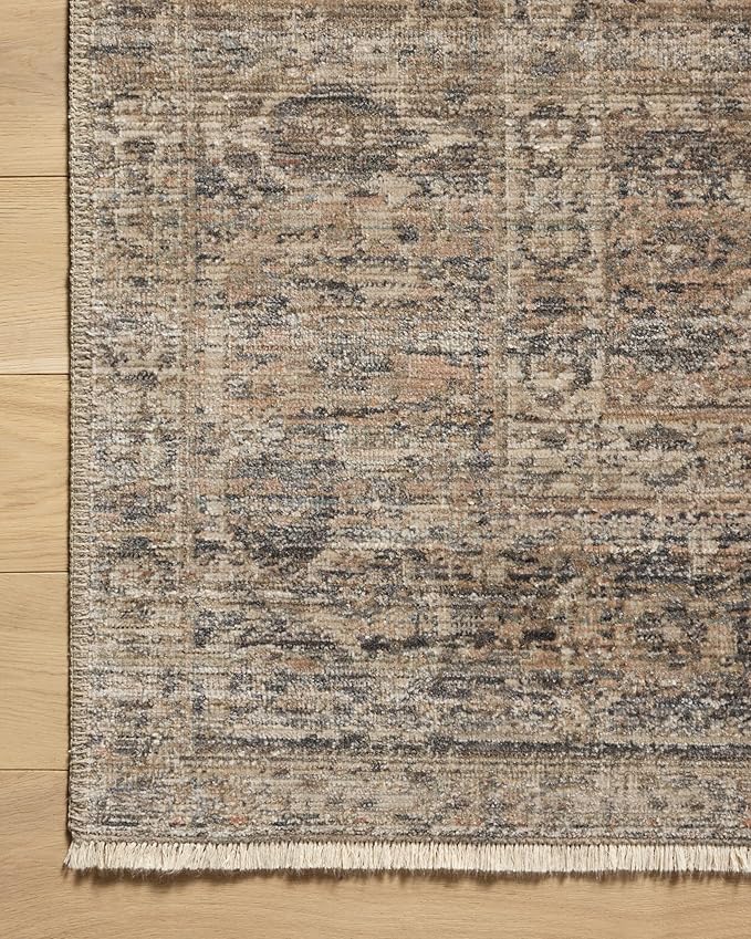 Loloi Amber Lewis Molly Collection MOL-04 Navy/Blush 2'-3" x 3'-10" Low Pile Accent Rug