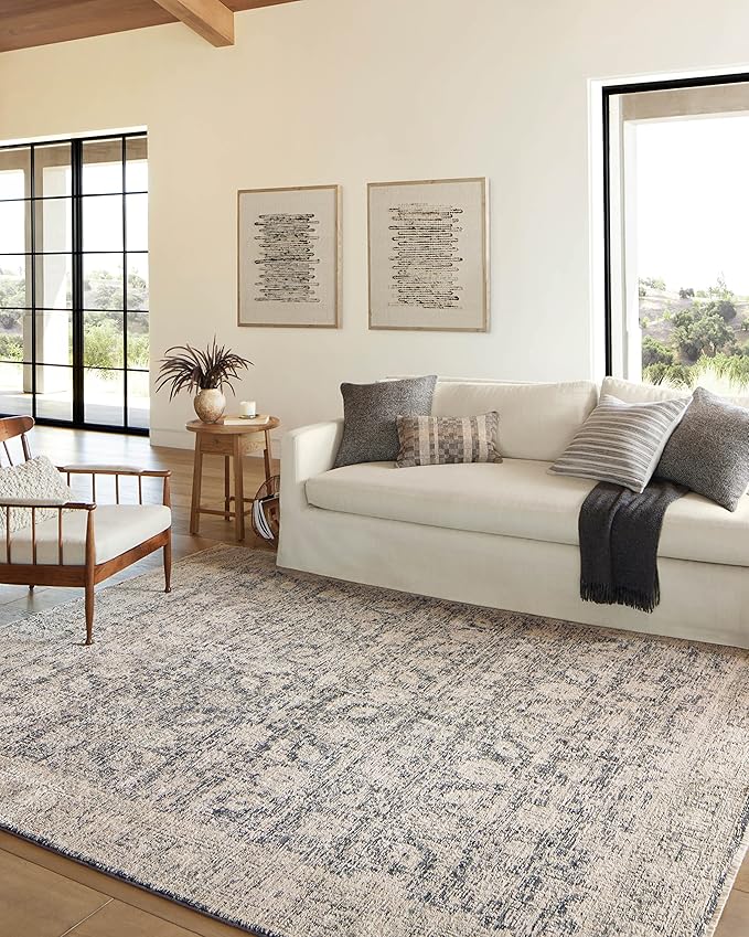 Loloi Amber Lewis Alie Collection ALE-05 Charcoal/Beige 2'-7" x 7'-9", .13" Pile Height, Runner Rug