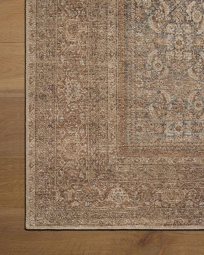 Loloi Amber Lewis Cambria Collection CBR-07 Ocean/Bark 8'-6" x 11'-6" Area Rug Jute, Neutral, Vintage Style, Antique Tone, Living, Bedroom, Dining, Carpet