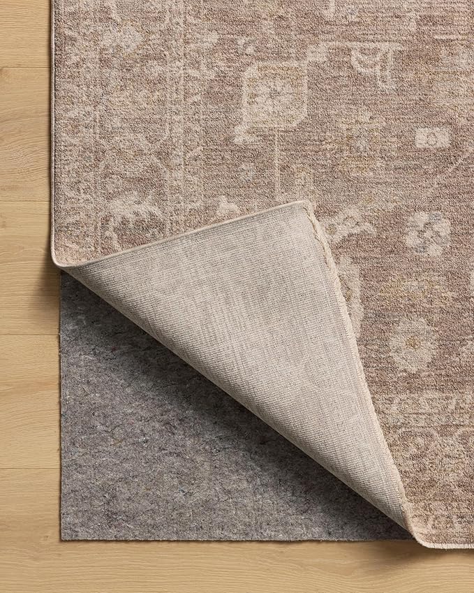 Loloi Chris Loves Julia Louisa Collection LOI-03 Taupe/Ivory 2'-7" x 8'-0", .38" Pile Height, Runner Rug