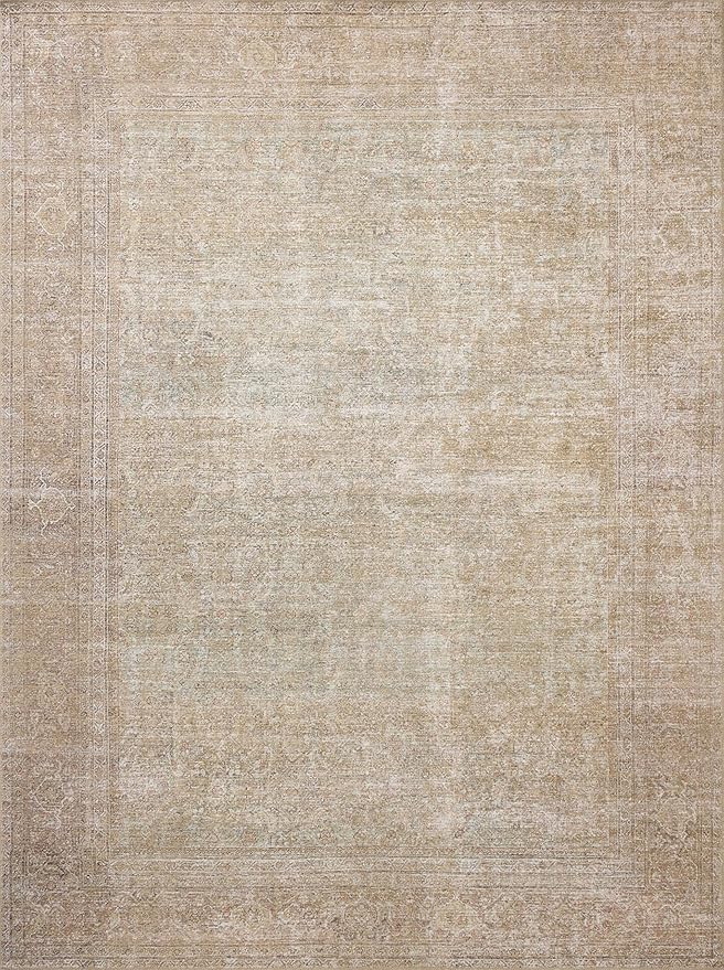 Loloi Amber Lewis Cambria Collection CBR-06 Multi/Natural 7'-6" x 9'-6" Area Rug Jute, Neutral, Vintage Style, Antique Tone, Living, Bedroom, Dining, Carpet