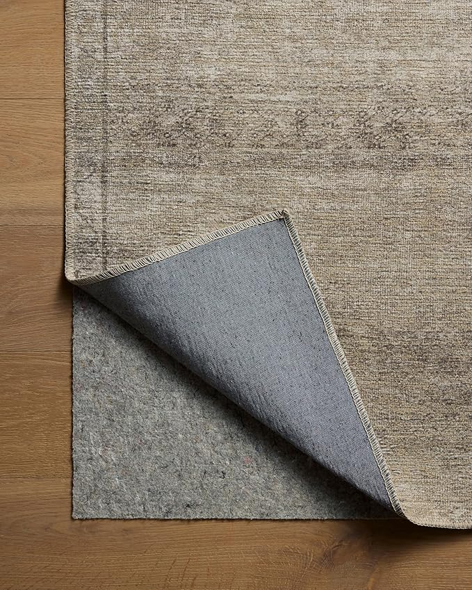 Loloi Amber Lewis Cambria Collection CBR-01 Ash/Bark 6'-0" x 9'-0" Area Rug Jute, Neutral, Vintage Style, Antique Tone, Living, Bedroom, Dining, Carpet