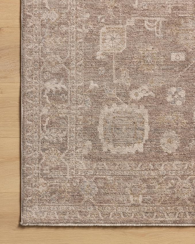 Loloi Chris Loves Julia Louisa Collection LOI-03 Taupe/Ivory 2'-7" x 8'-0", .38" Pile Height, Runner Rug
