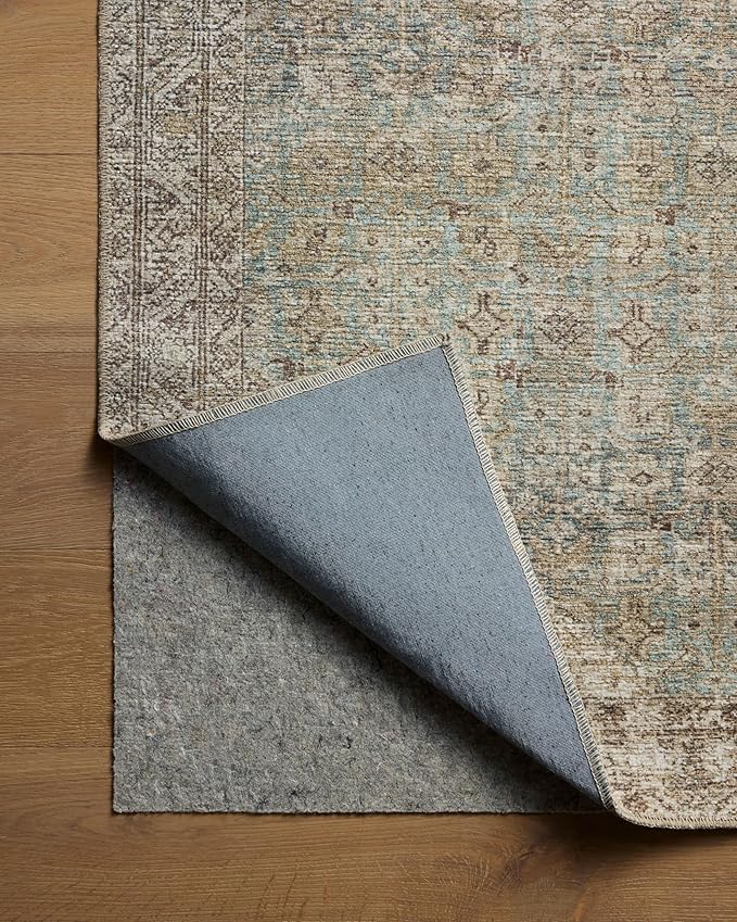 Loloi Amber Lewis Cambria Collection CBR-05 Aqua/Natural 8'-6" x 11'-6" Area Rug Jute, Neutral, Vintage Style, Antique Tone, Living, Bedroom, Dining, Carpet