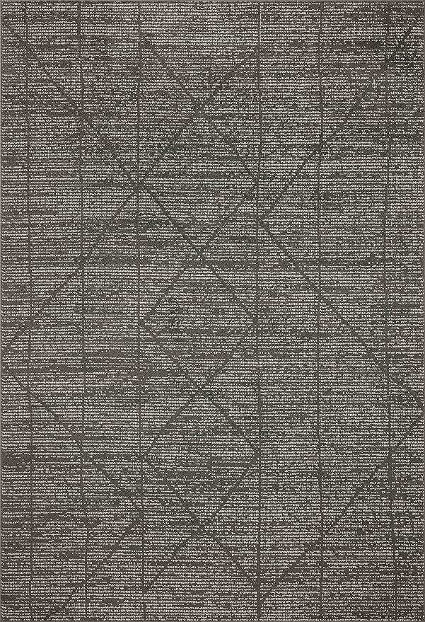 Loloi Kamala Collection KAM-06 Charcoal/Ivory 4'-0" x 6'-0" Accent Rug