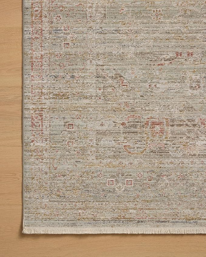 Loloi Chris Loves Julia Ida Collection IDA-05 Spa/Sunrise 2'-7" x 8'-0", .19" Pile Height, Runner Rug