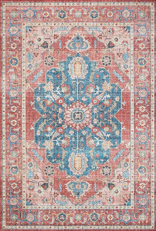 Loloi II Skye Collection SKY-05 Brick/Ocean 2'-6" x 7'-6" Runner Rug