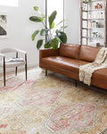 Loloi Skye Collection SKY-04 Gold/Blush 2'-0" x 5'-0" Accent Rug