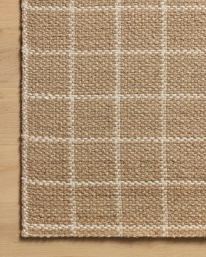 Loloi Chris Loves Julia Fletcher Collection FLE-01 Natural/Ivory 3'-6" x 5'-6", .37" Pile Height, Accent Rug