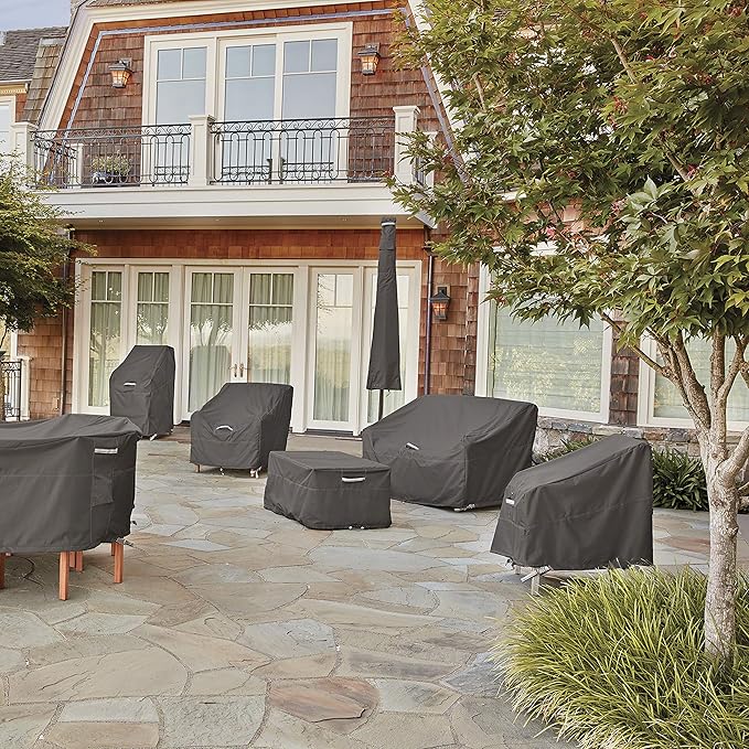 Classic Accessories Ravenna Water-Resistant 50 Inch Patio Loveseat Cover, Patio Furniture Covers