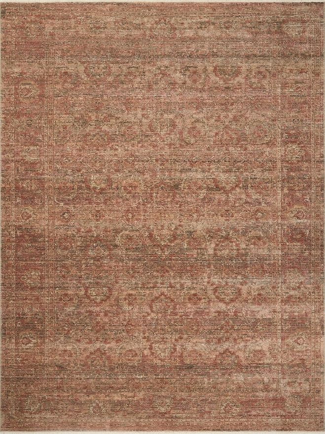 Loloi Amber Lewis Molly Collection MOL-09 Brick/Bark 2'-7" x 7'-9" Low Pile Runner Rug