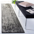 SAFAVIEH Evoke Collection Runner Rug - 2'2" x 17', Black & Grey, Distressed Design, Non-Shedding & Easy to Clean, Ideal for Foyer, Bedroom, Kitchen, Hallway (EVK256R)