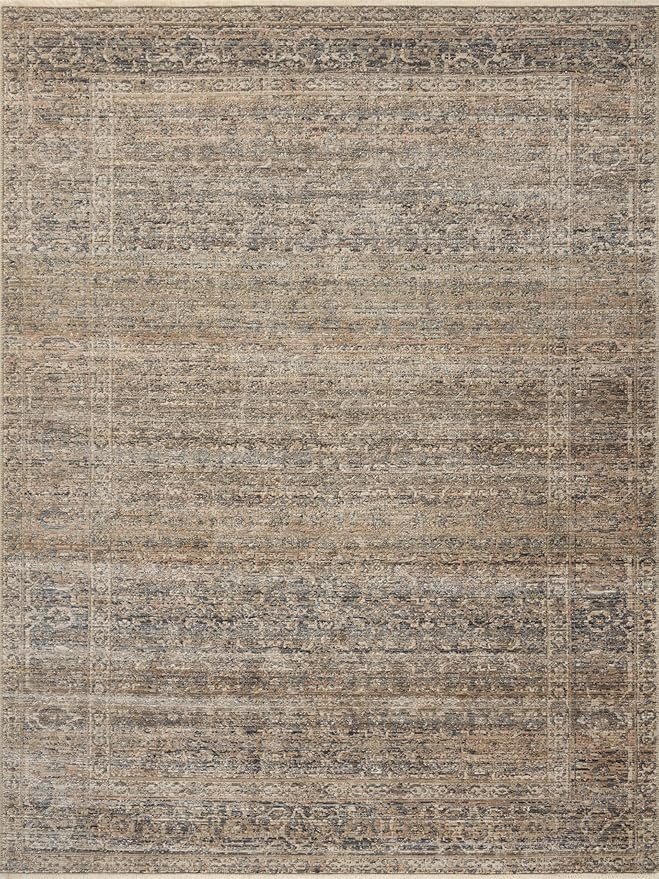 Loloi Amber Lewis Molly Collection MOL-04 Navy/Blush 3'-0" x 5'-0" Low Pile Accent Rug