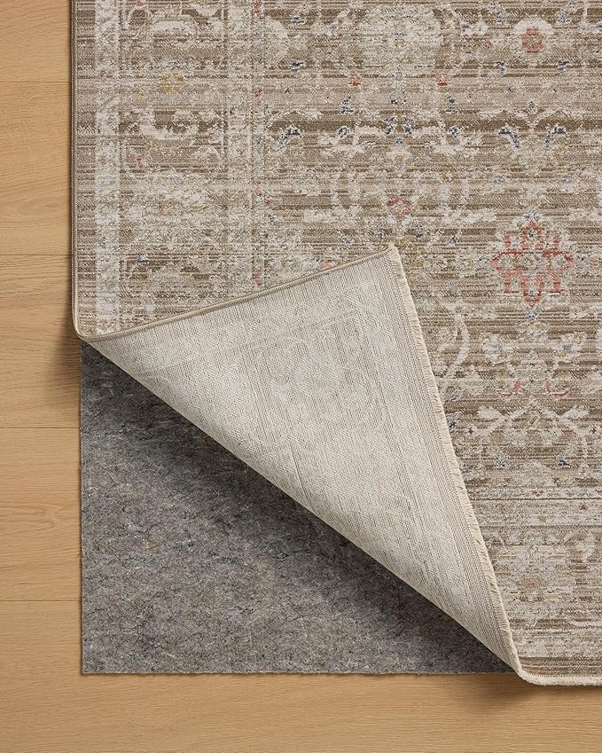 Loloi Chris Loves Julia Ida Collection IDA-03 Bark/Multi 5'-3" x 7'-6", .19" Pile Height, Area Rug