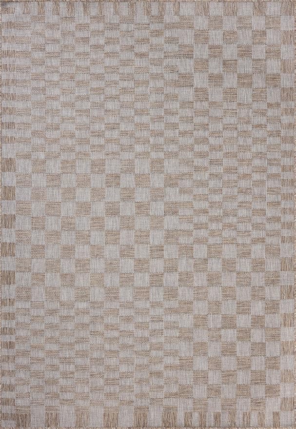 Loloi Amber Lewis Topanga Collection TOP-03 Natural/Dove 9'-2" x 12'-0" Indoor/Outdoor Area Rug