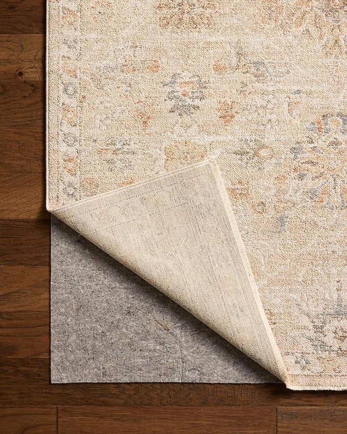 Loloi Chris Loves Julia Palma Collection PLM-11 Natural/Multi 3'-6" x 5'-6" Fringe Accent Rug Vintage Style Boho Living Room Bedroom Carpet